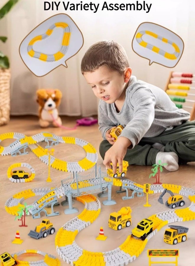 Vixplorn Electric engineering track car, track car toy, children's track car, track toy with toy car, toys for children aged 3+, gifts for children aged 3+ - Image 3