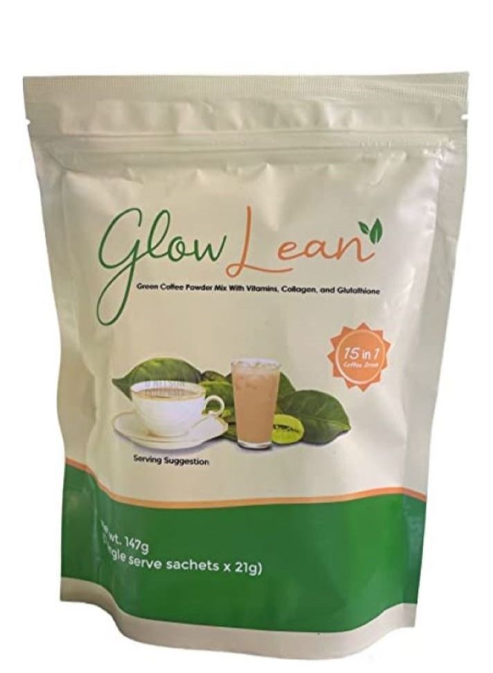 Glow Lean 15 in 1 Green Coffee Mix Powder - 7 Sachets x 21g - Image 1