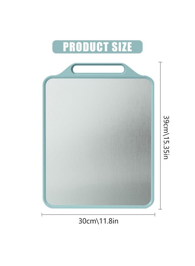 SUPVOX Supvox® Steel Chopping Board for Kitchen, Stainless Steel Cutting Board, Double Side Antibacterial Chopping Board for Deli, Meat, Vegetable, Stainless Steel Chopping Board, 15.5x12 Inches  - Image 2
