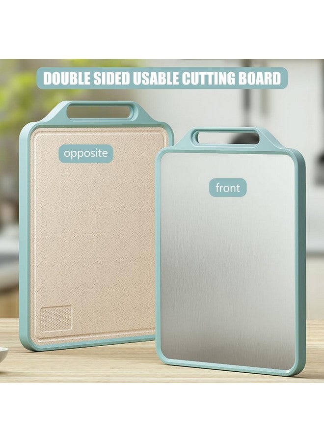 SUPVOX Supvox® Steel Chopping Board for Kitchen, Stainless Steel Cutting Board, Double Side Antibacterial Chopping Board for Deli, Meat, Vegetable, Stainless Steel Chopping Board, 15.5x12 Inches  - Image 3