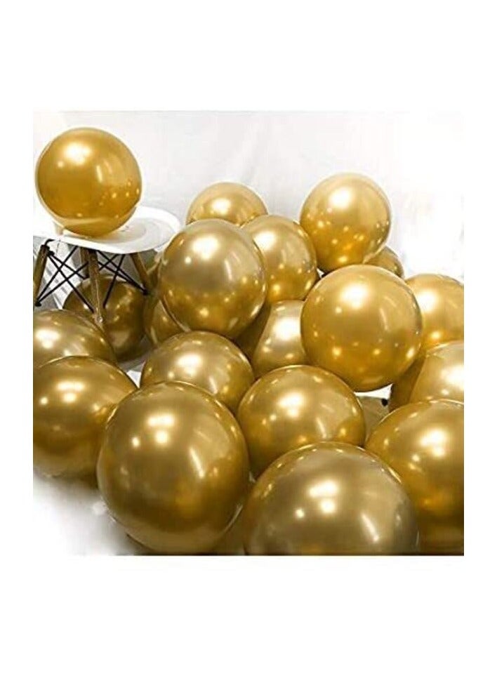بارتي بروبس بالونات بارتي بروبز من اللاتكس اللامع مقاس 12 بوصة لتزيين الحفلات - مجموعة من 50 قطعة (ذهبي) - Image 1