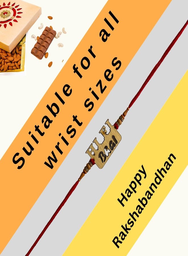 Salvus APP SOLUTIONS Stylish Wooden HiFi Bhai Rakhi – Modern Acrylic Pendant Raksha Bandhan Thread for Boys | Trendy Festival Gift for Brother (Pack of 1) - Image 3
