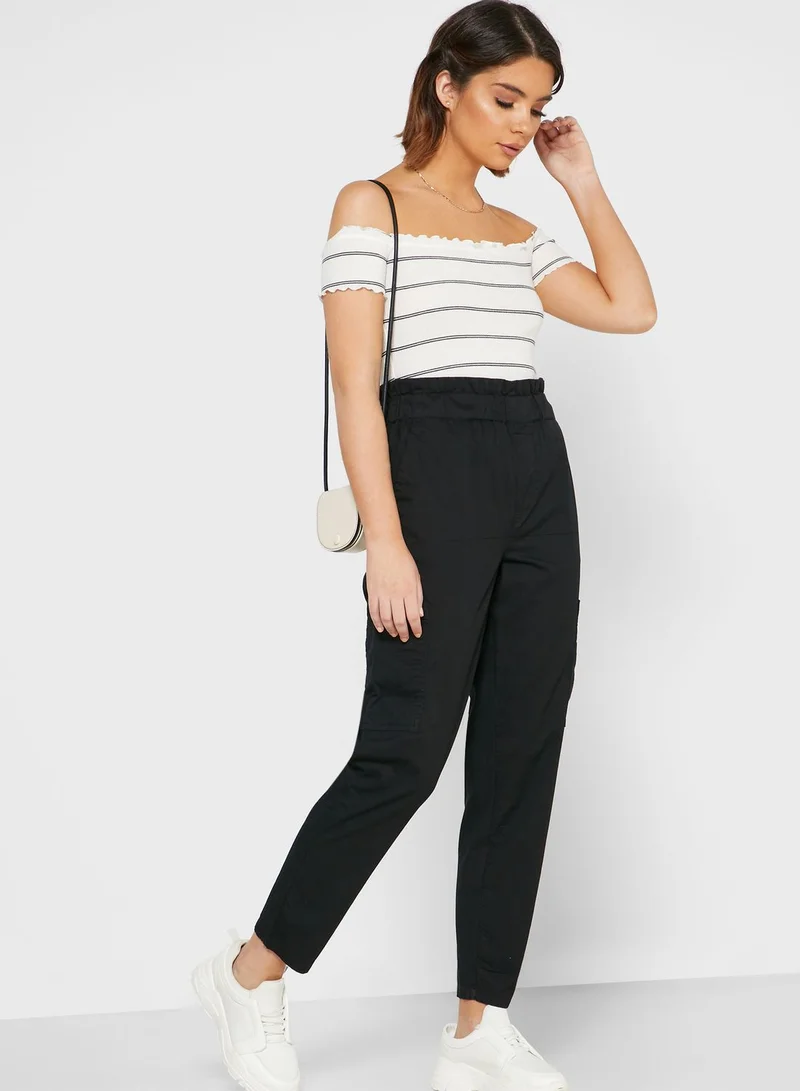 Jacqueline de Yong Paperbag Waist Pants