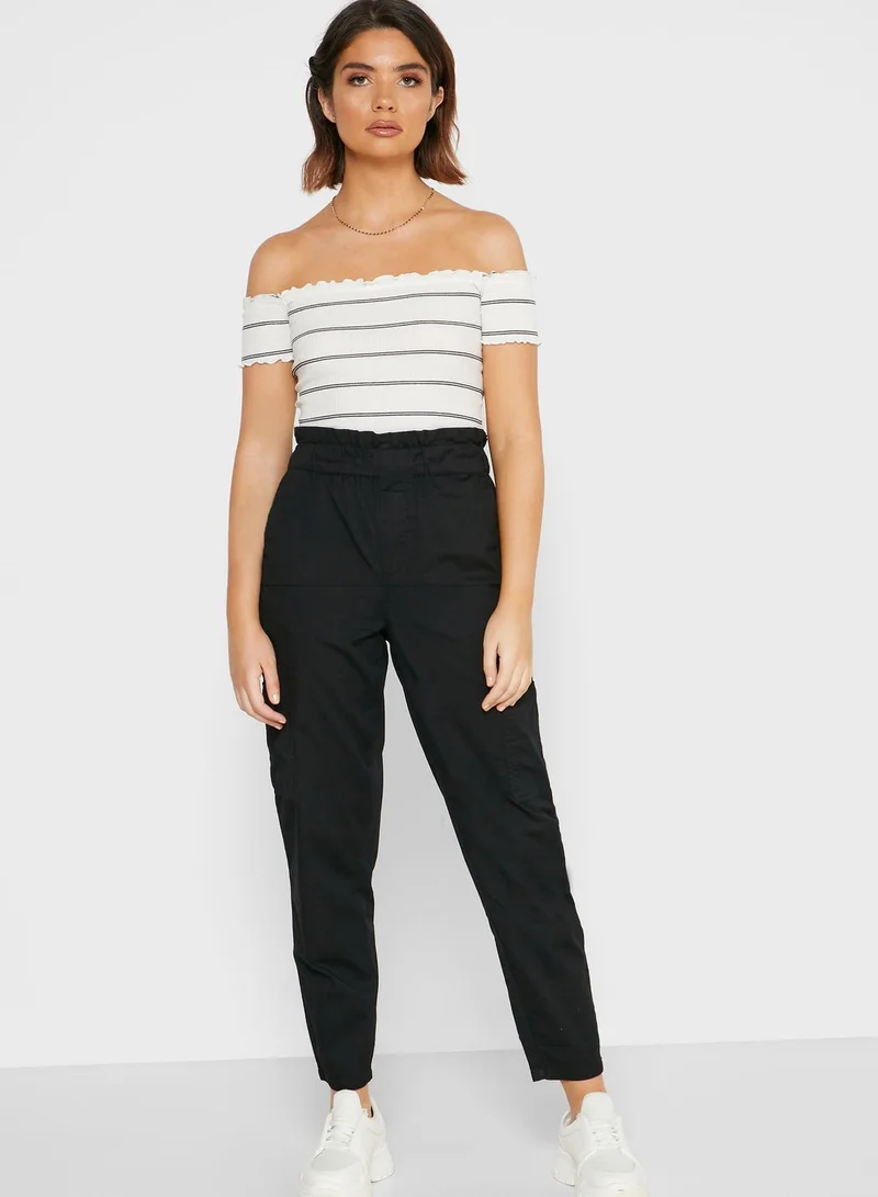 Jacqueline de Yong Paperbag Waist Pants