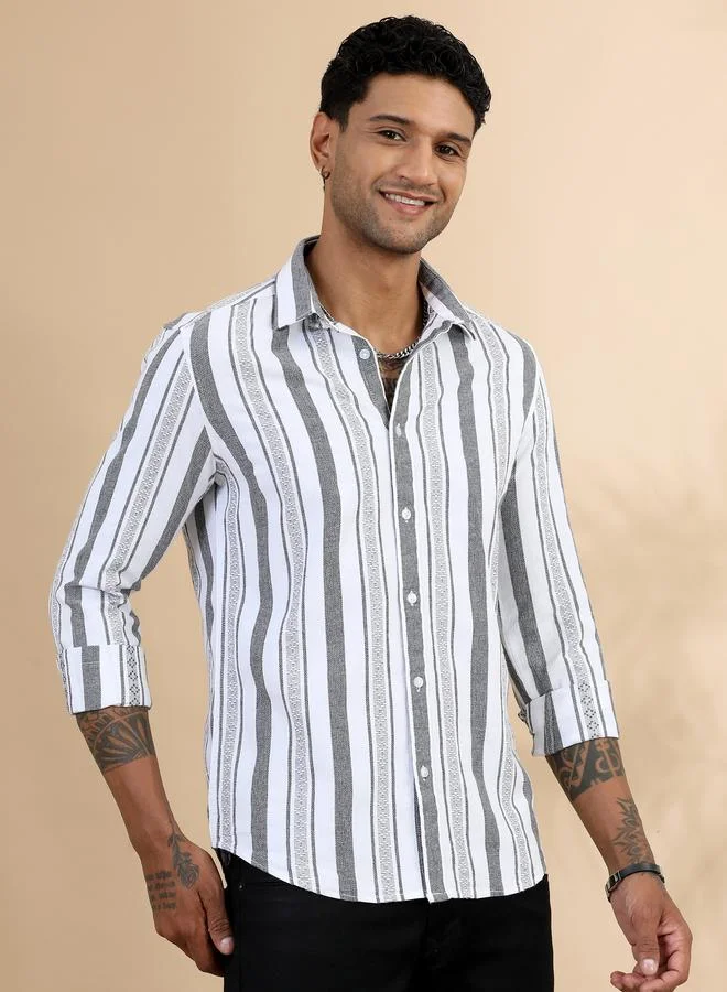 Bushirt Bushirt Bushirt Men Classic Checked Casual Shirt