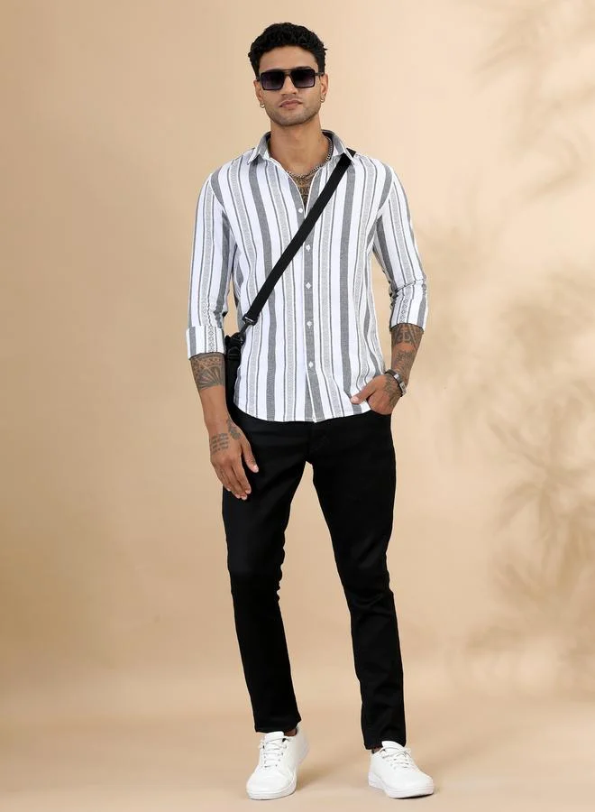 Bushirt Bushirt Bushirt Men Classic Checked Casual Shirt