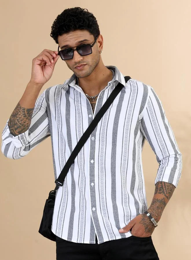 Bushirt Bushirt Bushirt Men Classic Checked Casual Shirt
