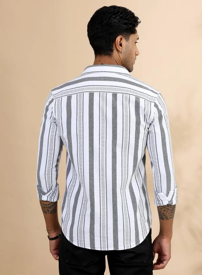 Bushirt Bushirt Bushirt Men Classic Checked Casual Shirt