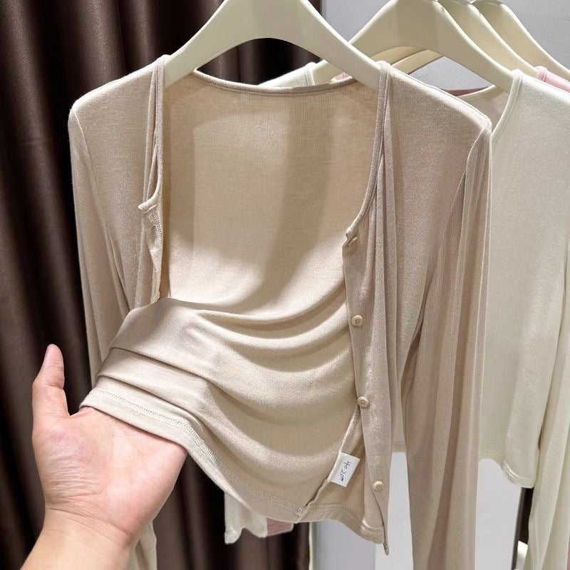 Modal Cotton Cardigan Lightweight Women's Spring Autumn - Image 1