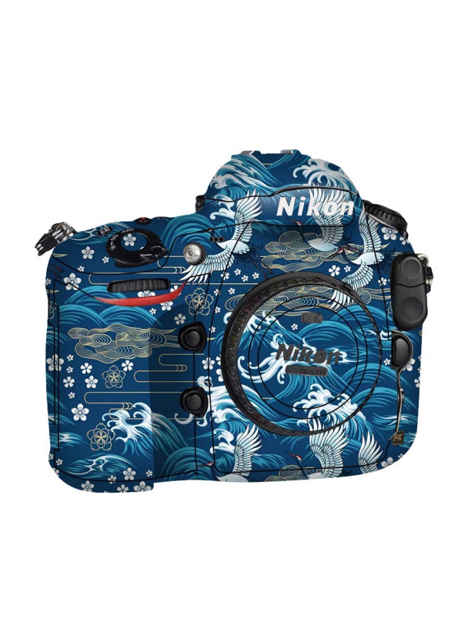 Generic Walking Donkey Suitable For Nikon SLR Camera Sticker D810 Body Sticker Lens Sticker Full Pack Color Change Film-Color:Blue Wave Flying Crane  - Image 1