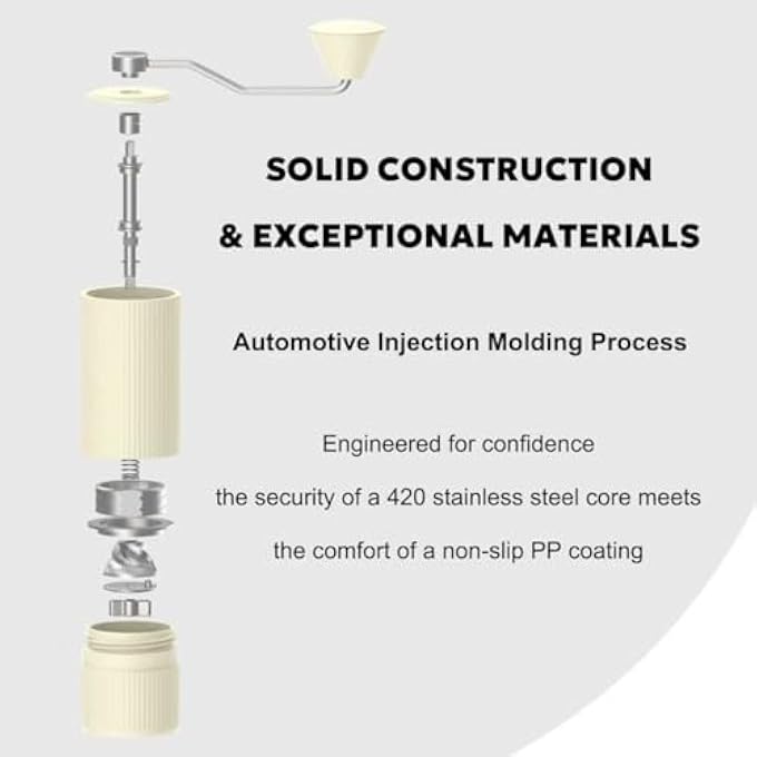 AOOEDDI Nuttii Manual Coffee Grinder Cnc Stainless Steel Conical Burrs Internal Adjustable Settings For Even Grinding Series Handheld Grinder Suitable For Gifts - Image 4