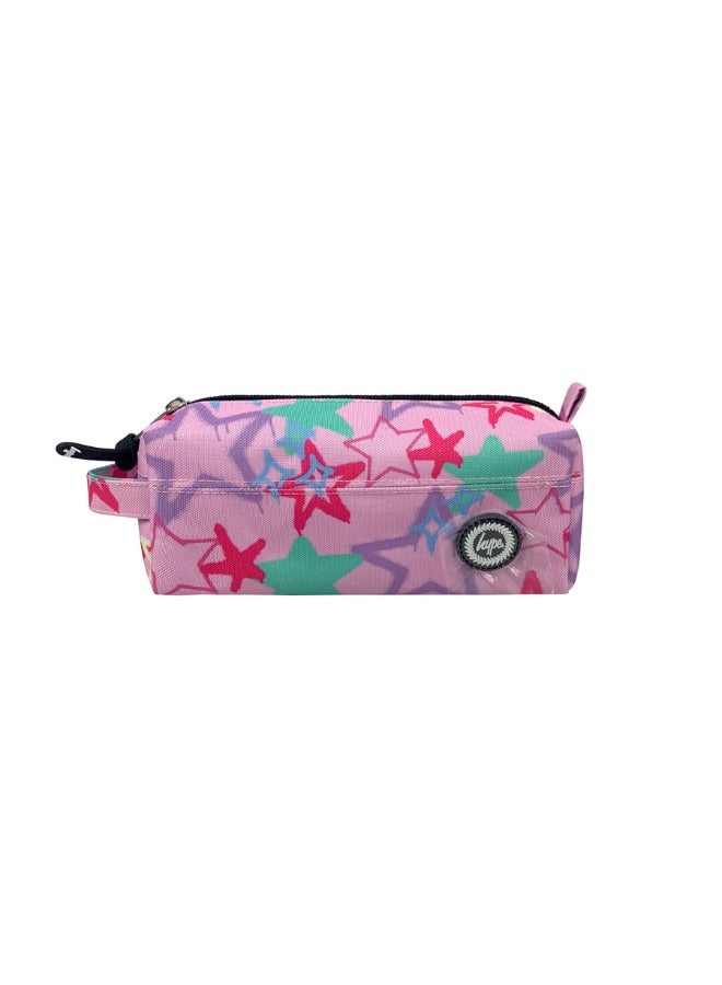 JUST HYPE Original Pencil Pouch - Pink Graffiti Stars - Image 1