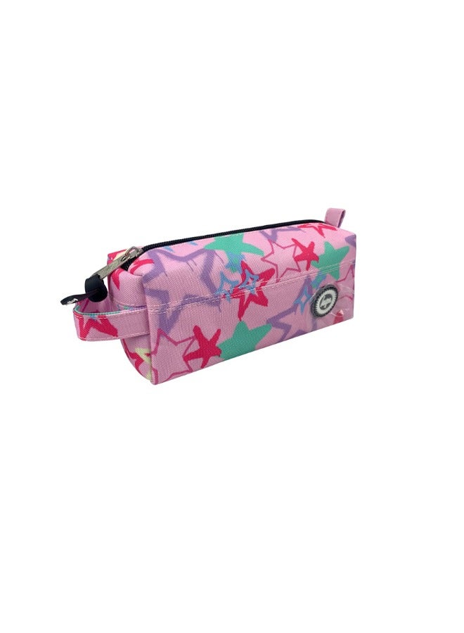 JUST HYPE Original Pencil Pouch - Pink Graffiti Stars - Image 2