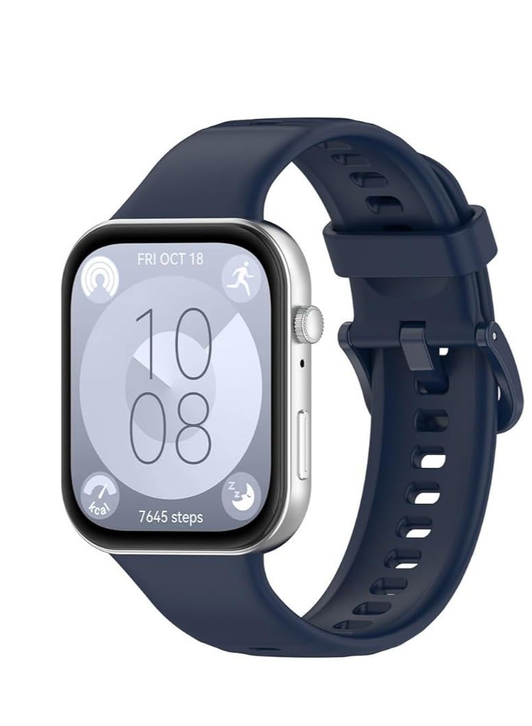 Silicone Replacement Band for Huawei Watch Fit 4 2025 Breathable Soft Silicone Sport Strap Adjustable Strap for Huawei Watch Fit 4 2025 -BLUE 