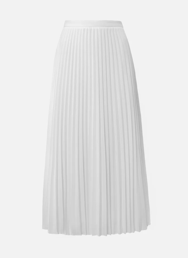 ليتشي تنورة ميدي مطوية من قماش خفيف