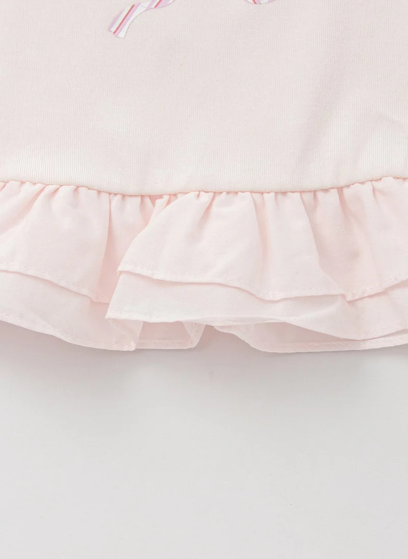 Balabala Pink Baby Girls Round v-neck short-sleeved T-shirt for Women | Best Price UAE