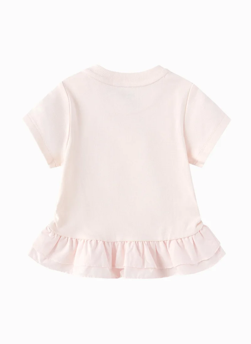 Balabala Pink Baby Girls Round v-neck short-sleeved T-shirt for Women | Best Price UAE