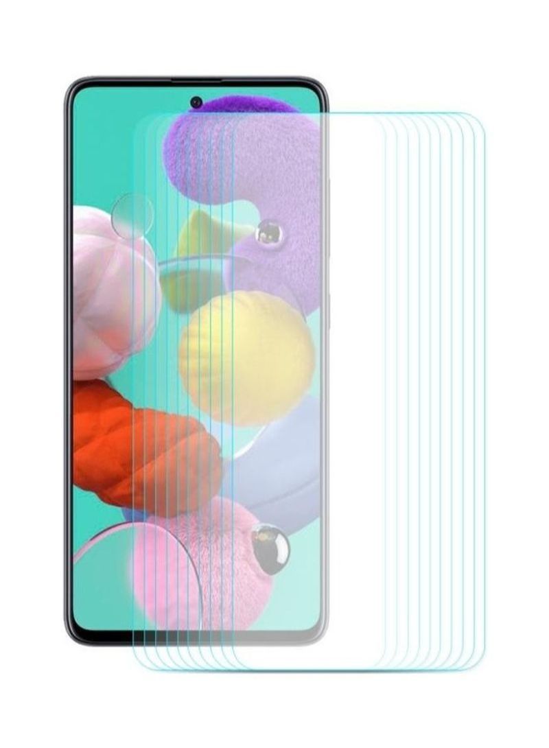 BORTONY 10-Piece Tempered Glass For Samsung Galaxy A51 Clear - Image 1