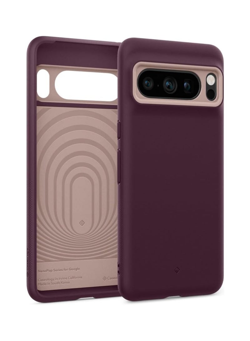 Caseology حافظة كيسولوجي نانو بوب سيليكون متوافقة مع جوجل بيكسل 8 برو حافظة 5G [تم اختبارها ضد السقوط] (2023) - حبة بورجوندي - Image 1