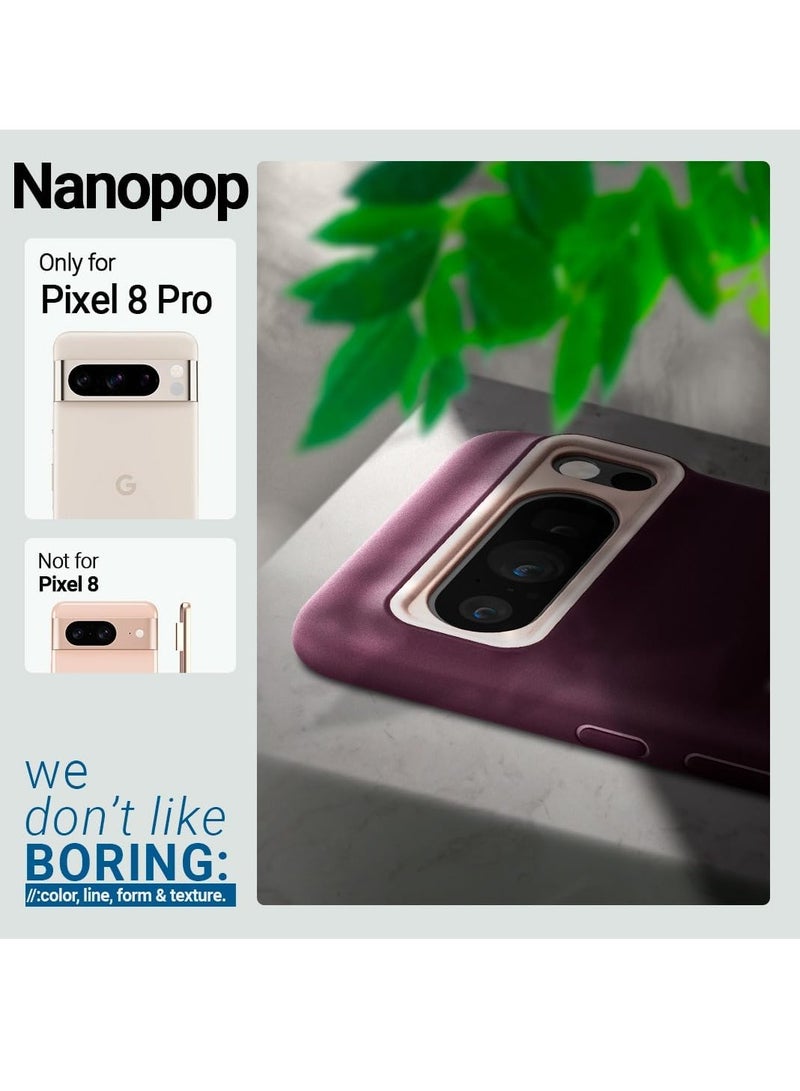 Caseology حافظة كيسولوجي نانو بوب سيليكون متوافقة مع جوجل بيكسل 8 برو حافظة 5G [تم اختبارها ضد السقوط] (2023) - حبة بورجوندي - Image 2