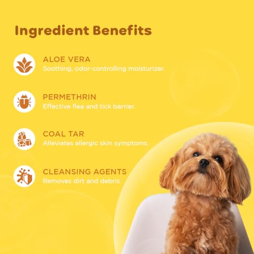 Pil Tick & Flea Dog Shampoo 500 Milliliter|Ditch to Itch Dog Shampoo for Pomeranian, Puppy, Rottweiler Adult, German Shepherd, Labrador & Golden Retriever|Medicated Pet Shampoo for Dogs - Image 4