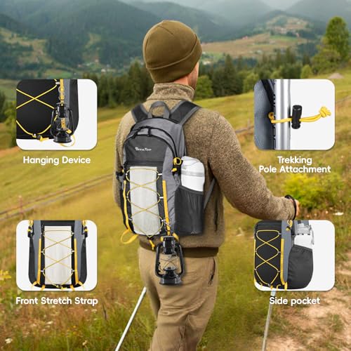 Seektop 20L Foldable Waterproof Hiking Backpack, Ultralight Small Lightweight Daypack Packable Backpack for Men Woman - Image 5