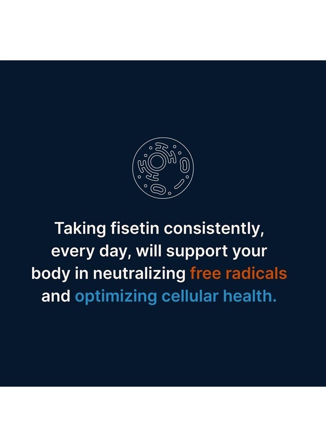 ProHealth - Fisetin Supplements-15X Better Absorption from Polyphenol Blend + MCT Oil. 3rd Party Tested Pure. USA Manufactured. Powerful Antioxidant + Senolytic. Fisetin Supplement 125mg X 60 Servings - Image 1