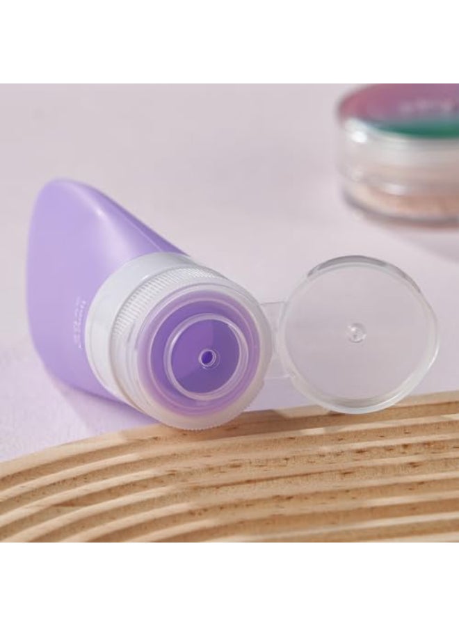 INSFIT Portable Travel Bottles TSA Approved Leak Proof Containers for Toiletries BPA Free Refillable Accessories for Shampoo Body Wash Liquids 4 Pack - Image 3