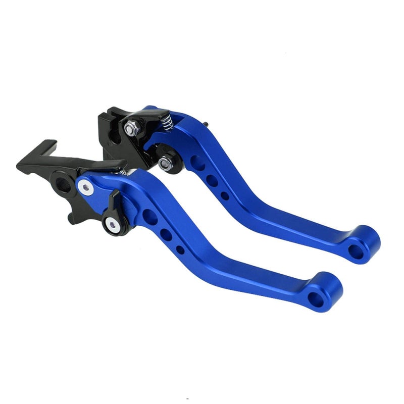 Generic Universal Motorcycle Brake Clutch Levers with 22mm Diameter Handlebar (Blue) Clutch Lever 50 + Dirt 125 Clutch Handle + Brake Lever Motorcycle Brake Lever 600 Bandit 2000  - Image 1