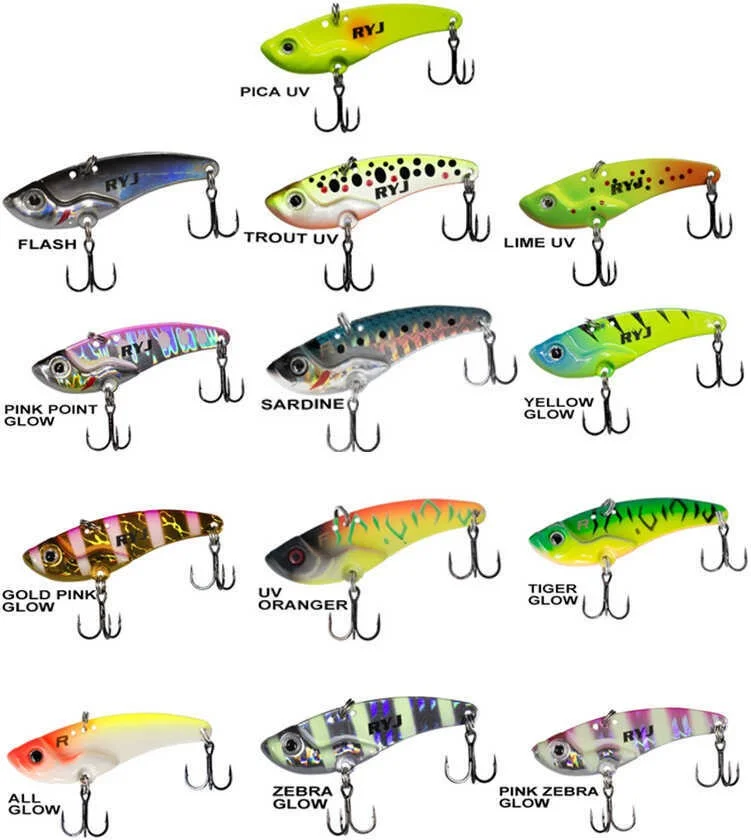 ريوجي Mirror Vib 9gr / 4.5cm Jig Bait Pınk Point Glow-Standard