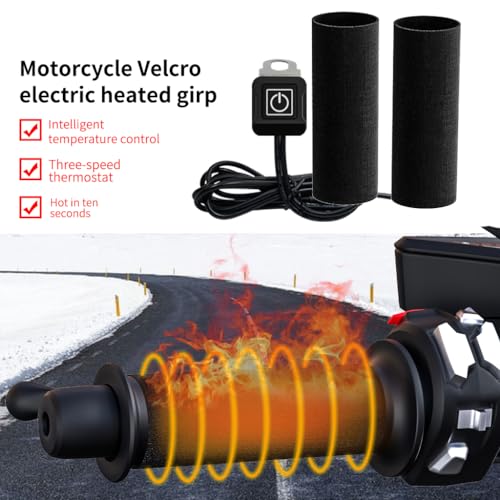 OXWIND Motorcycle Heated Grips Cover Pad 12V Universal Handlebar Cover for Motorcycle ATV Temperature Adjustable IP67 Waterproof ATV Hand Heater Warmer with Switch Fuse - Image 3