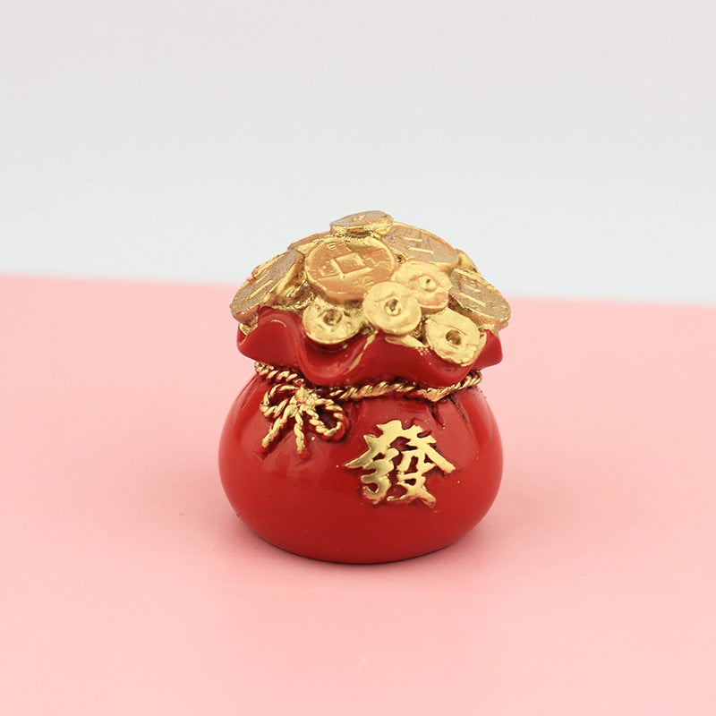 Generic Creative shake head lucky cat car decoration hand resin doll home desk decoration opening gift Rich Money Bag