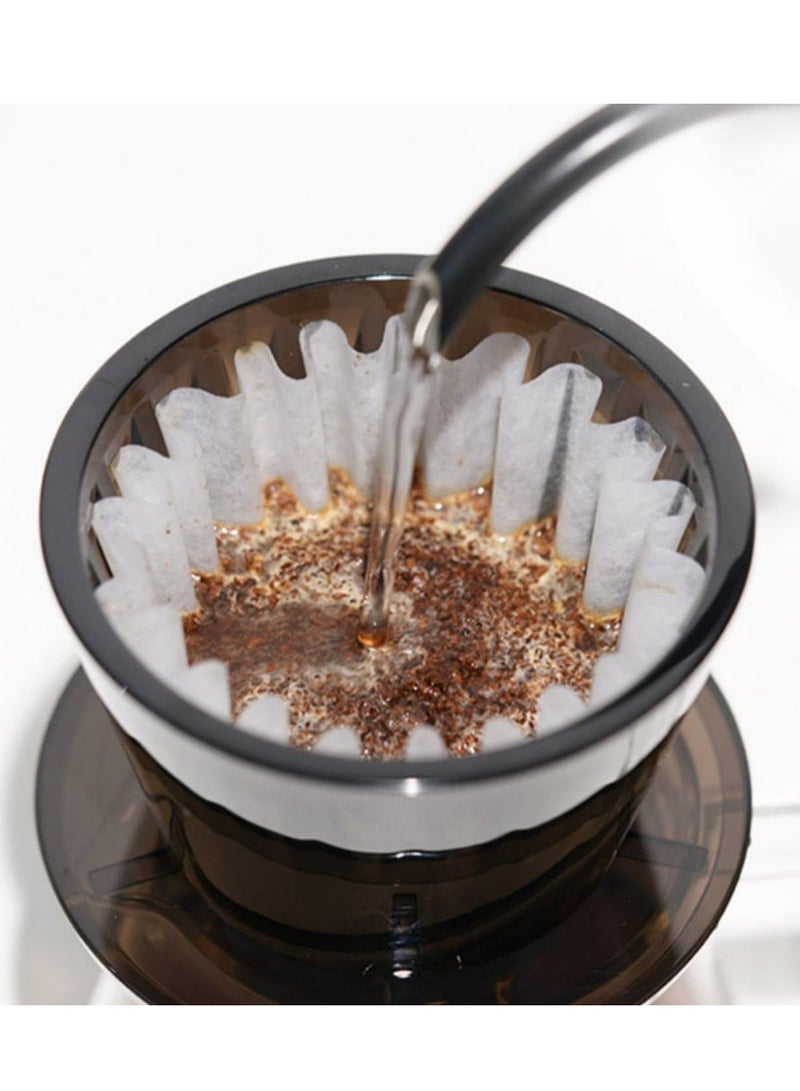 B75 Crystal Coffee Dripper Black Pour Over Coffee Filter Cone Heat Resistant Brewing Tool for Home and Cafe Use - Image 2