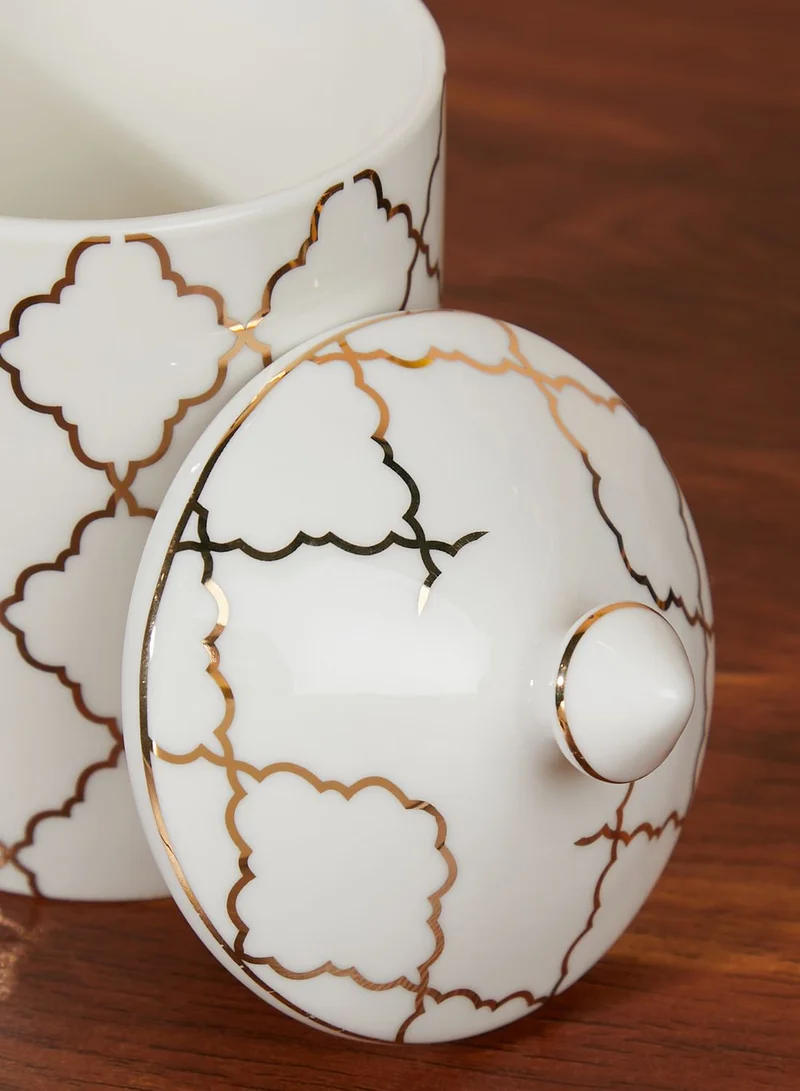 Nimah Gold Pattern Jar With Lid