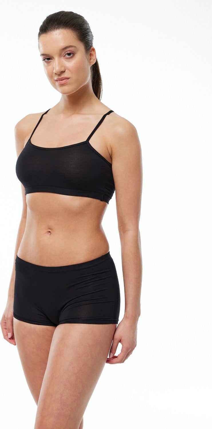 Malabadi Women 2 Pack Black Modal Short Tights Boxer 109 - Image 1