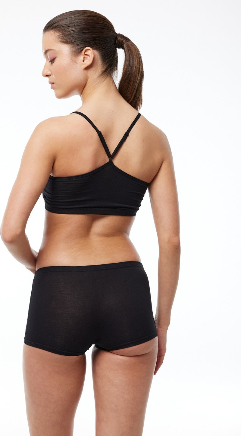 Malabadi Women 2 Pack Black Modal Short Tights Boxer 109 - Image 2
