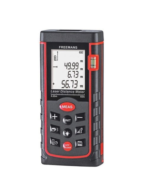 FREEMANS PRO-L60 Professional Laser Distance Meter 60m With Area, Volume, Pythagorean Measurement and Self-Calibration Function, Carry Bag and Batteries Included, Best Suitable for Indoor Measurements