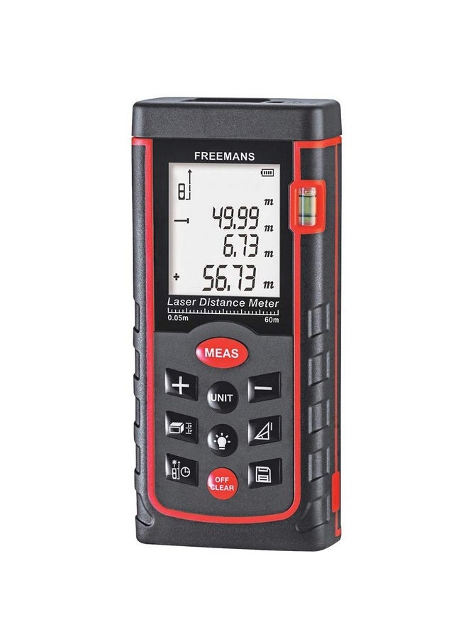 FREEMANS FREEMANS PRO-L60 Professional Laser Distance Meter 60m With Area, Volume, Pythagorean Measurement and Self-Calibration Function, Carry Bag and Batteries Included, Best Suitable for Indoor Measurements  - Image 1