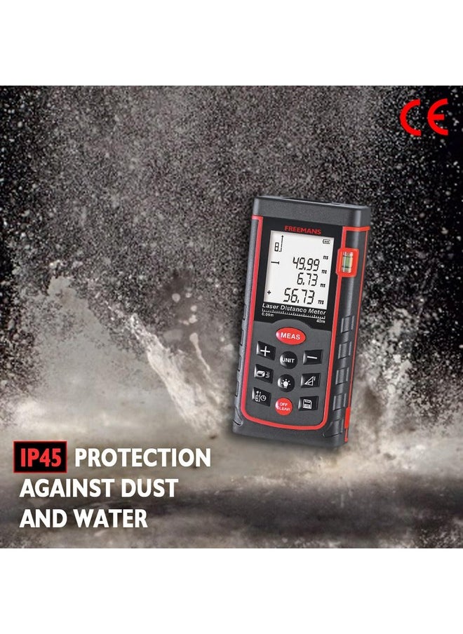 FREEMANS FREEMANS PRO-L60 Professional Laser Distance Meter 60m With Area, Volume, Pythagorean Measurement and Self-Calibration Function, Carry Bag and Batteries Included, Best Suitable for Indoor Measurements  - Image 2