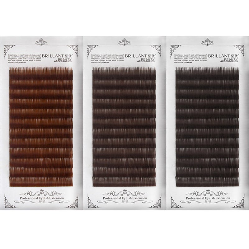 Scala Thickness 010mm C Curl Light BrownDark BrownBlackBrown False lashes Individual Eyelash Extension Natural False Eyelashes 11mm Dark Brown
