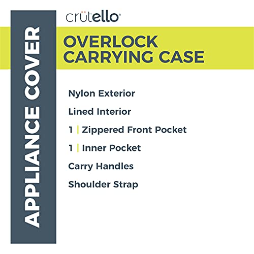 Crutello Sewing Machine Case - Universal Carrying Bag with Storage Pockets Compatible with Serger, Brother Sewing Machines, Measuring 13.75"x 12"x 13.5" - Image 3