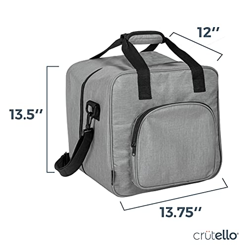 Crutello Sewing Machine Case - Universal Carrying Bag with Storage Pockets Compatible with Serger, Brother Sewing Machines, Measuring 13.75"x 12"x 13.5" - Image 2