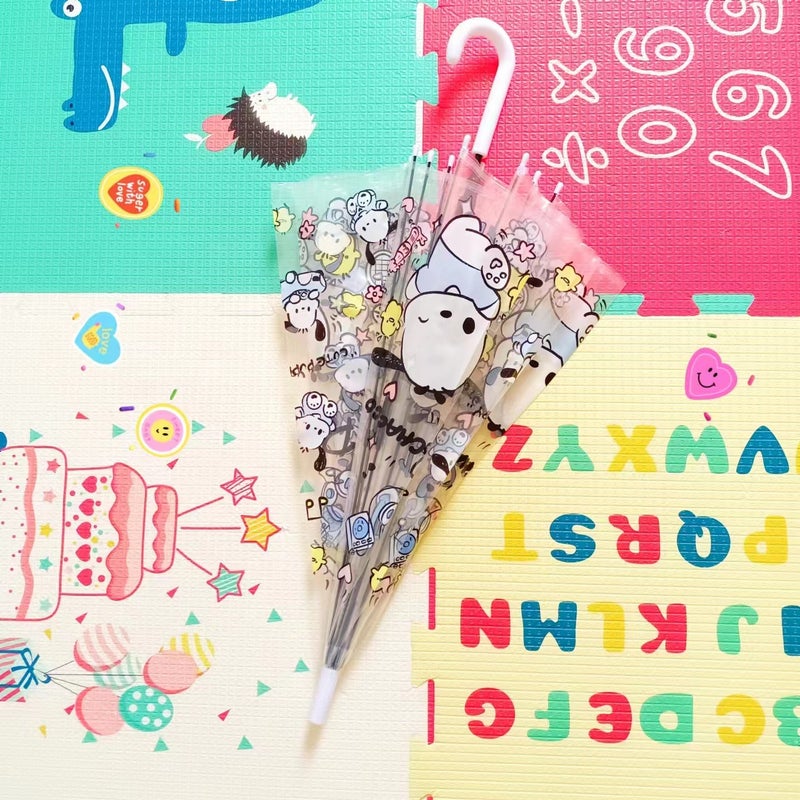 Sanrio With Long Handle Transparent Kulomi Windproof Bold Anime Umbrella Full-Automatic Children'S Cartoon Thickened - Image 1