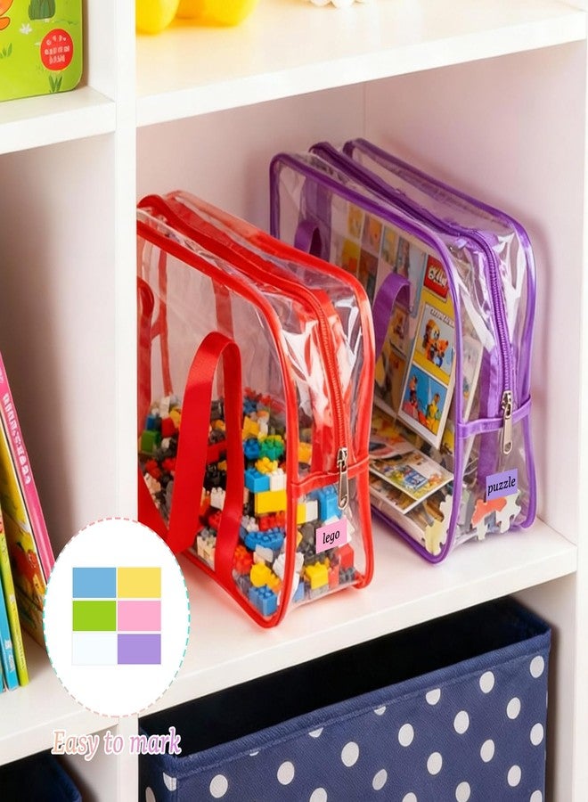 Lemoobolsa 6PCS Large Toy Storage Bags, Reusable Transparent PVC Toy Boxes, High-Capacity Toy Organizer Suitable for Multiple Occasions (Colorful, Large) - Image 5