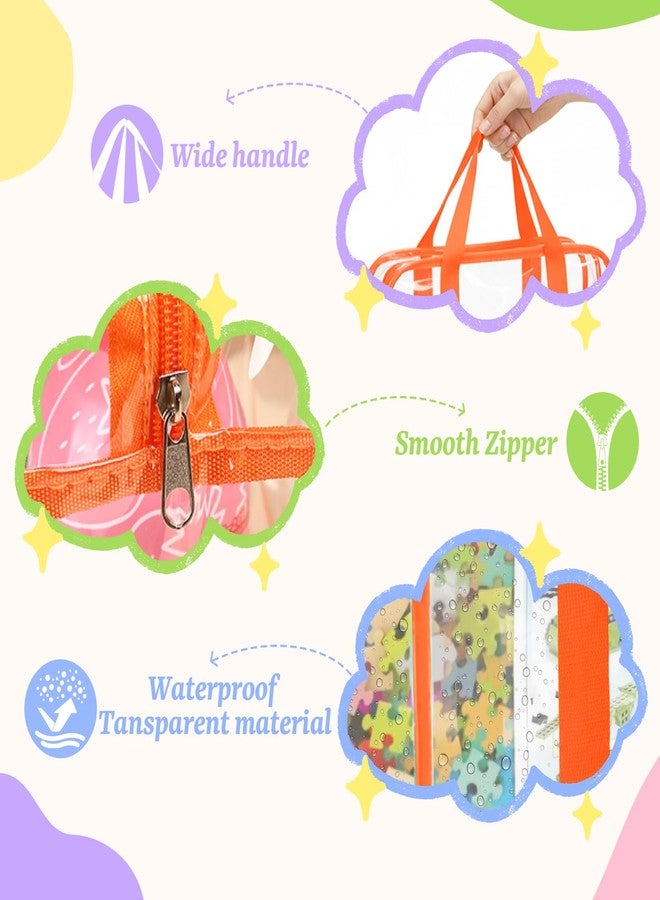 Lemoobolsa 6PCS Large Toy Storage Bags, Reusable Transparent PVC Toy Boxes, High-Capacity Toy Organizer Suitable for Multiple Occasions (Colorful, Large) - Image 3