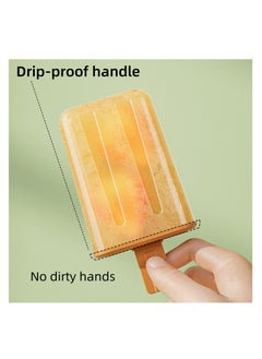 NOVOLAN NOVOLAN Popsicle Mold Ice Pop Molds Ice Cream Mold, 8 Cavities with Lids, Food-Grade Material, Easy Release, Easy Fruit Insertion, Homemade Popsicles Fruit Bars Yogurt Pops, Freeze for 4 Hours (beige)  - Image 3