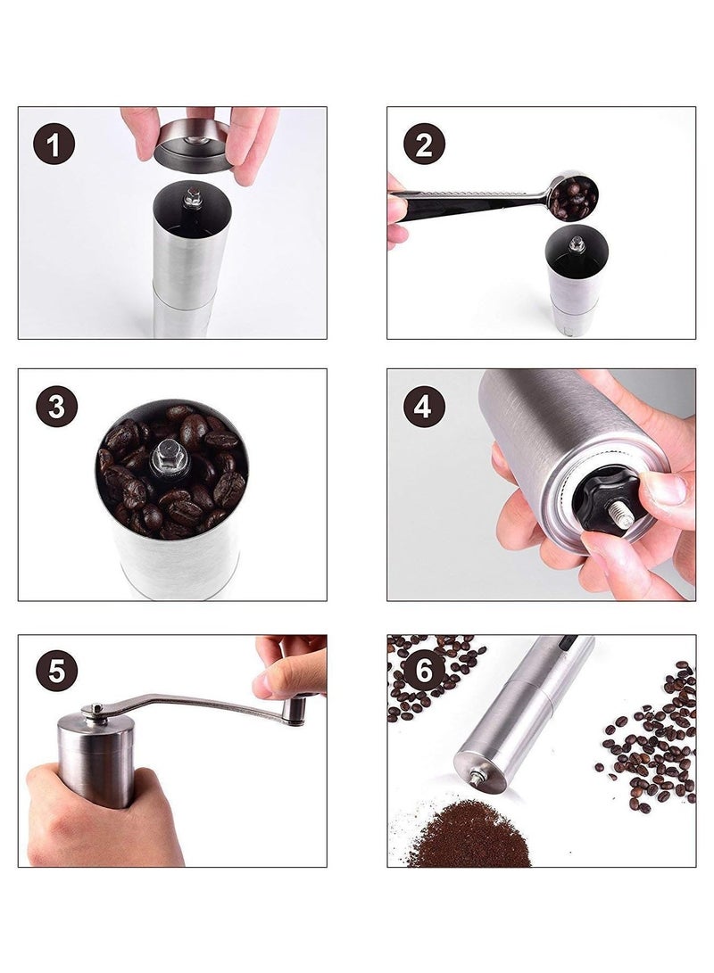 بلومنغ تايم مطحنة حبوب القهوة اليدوية المحمولة المصنوعة من الفولاذ المقاوم للصدأ مع درجة خشونة قابلة للتعديل - Image 3