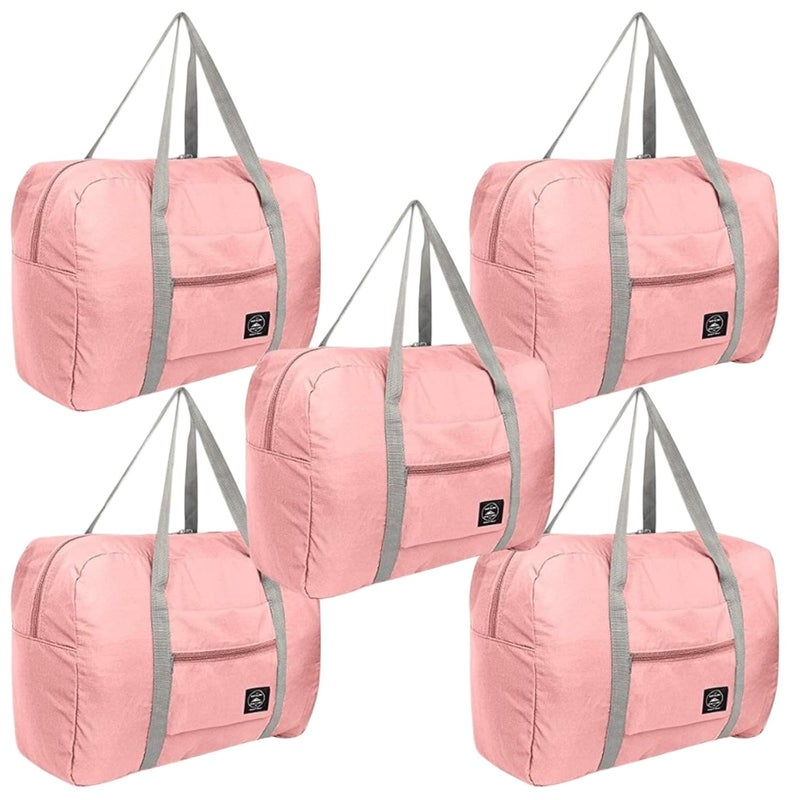 Diskary Nylon Travel Duffel Bag, Expandable Folding Travel Bag for Women, Lightweight Waterproof Carry Overnight Luggage Bag for Travel (Multi Colour) (Pack of-5) - Image 1