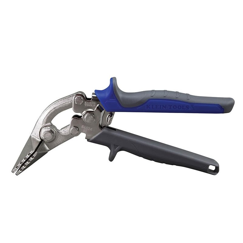 Klein Tools 86524 Hand Seamer Offset Metal Seamer has 3Inch Jaw Bends 22 Gauge Steel and 24 Gauge Stainless
