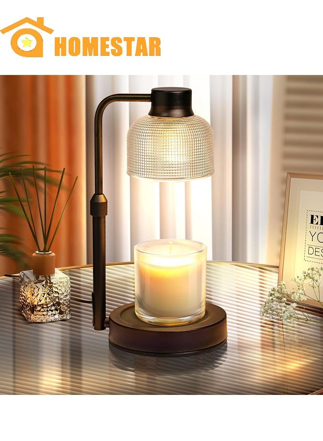 HOMESTAR Candle Warmer Lamp with Timer, Height Adjustable for Jar Scented Candles, Adjustable Brightness, Suitable for Home Decor, House Warming Gifts - Image 1